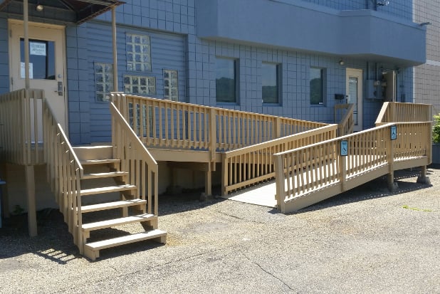 What are regulations for wheel chair ramps?