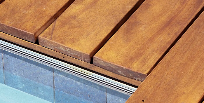 ipe decking boards near pool