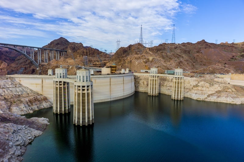 Hoover Dam at the Colorado River.