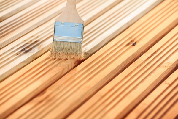 Staining wood