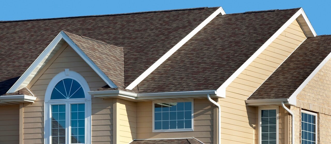 asphalt shingle roof on house