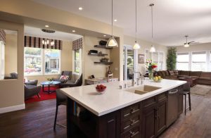 kitchen island with chairs