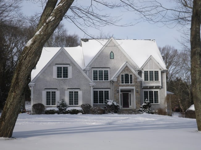 Snow-covered home