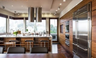 Wood veneer kitchen