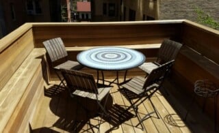 Outdoor mosaic table