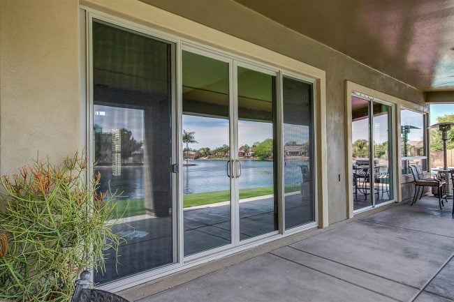 Sliding glass doors