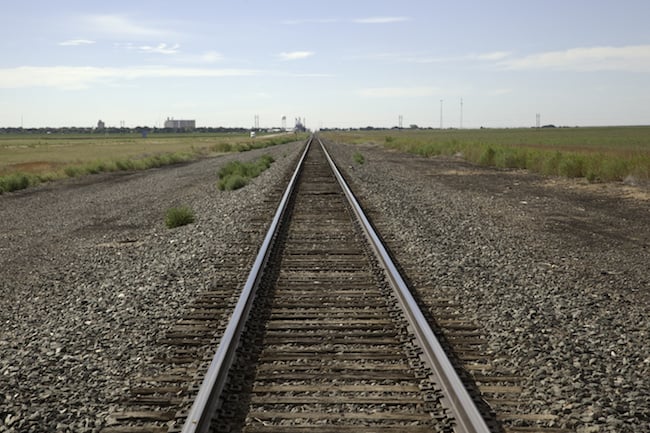 Railroad tracks outside of Stratford Texas.