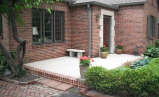 Front concrete patio