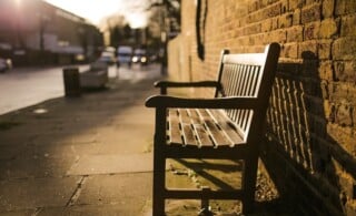 Sidewalk bench