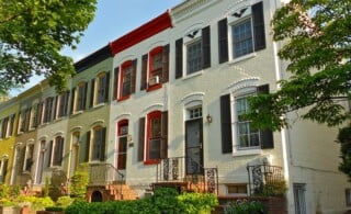 Set of two-story condos