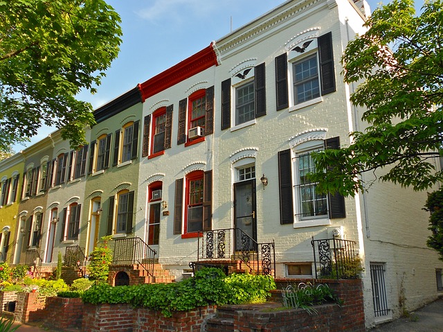 Set of two-story condos