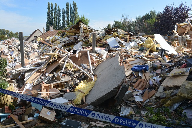 Destroyed house