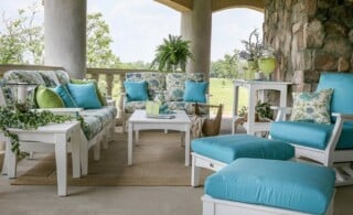 Outdoor wood furniture