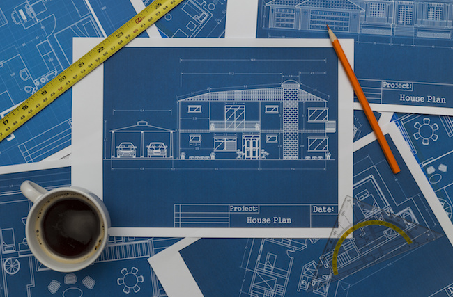 Blueprints for building a home