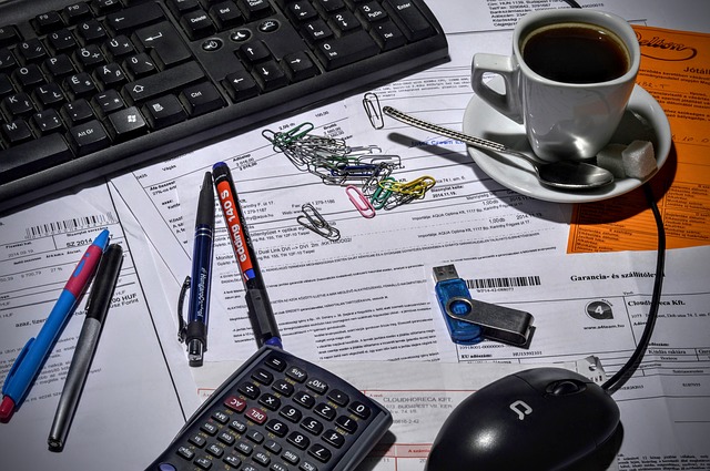 Desk with pens