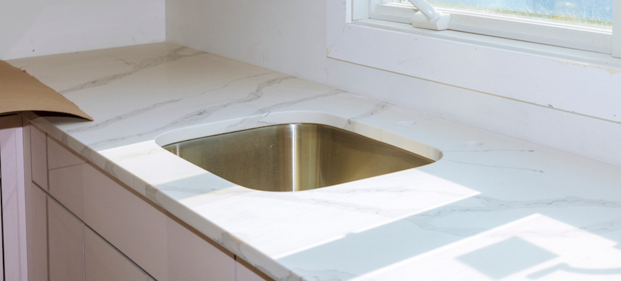 laminate countertop in sunny kitchen