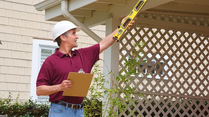 engineer inspects home