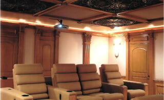 Woodwork in a Home Theater