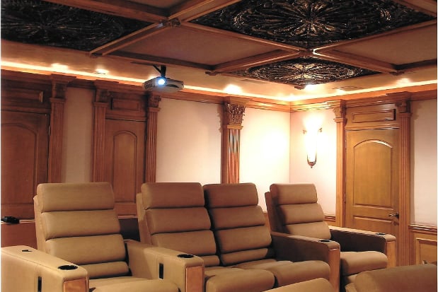 Woodwork in a Home Theater