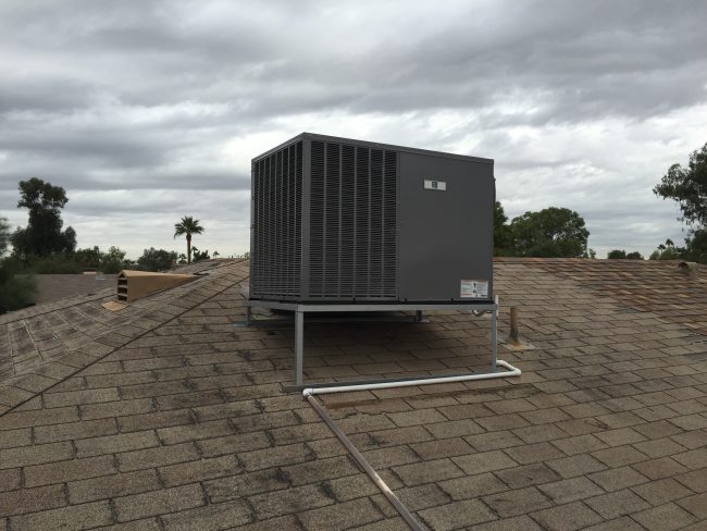 Roof heat pump system