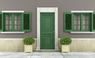 house with shutters
