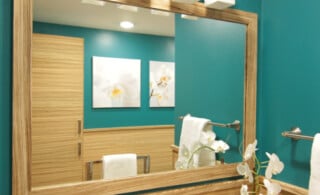 Wood Veneer in Bathroom