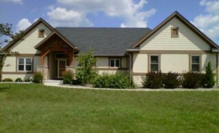 Home exterior in white