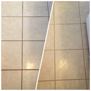 grout repair - before/after