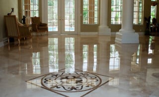 Marble flooring