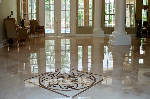 Marble flooring