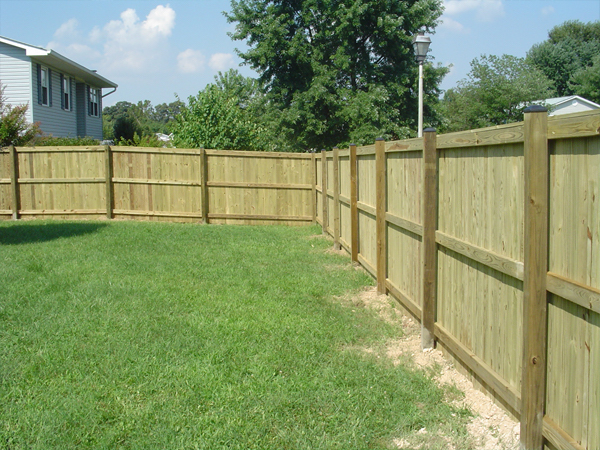 Wood fence