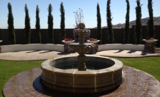 Cantera stone fountain