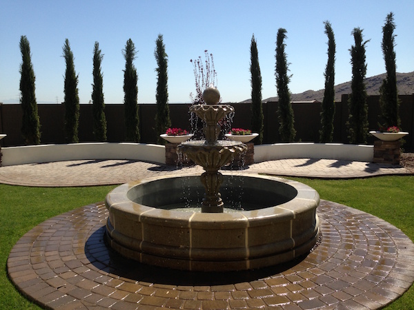 Cantera stone fountain