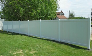 White vinyl fencing