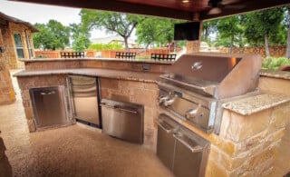 Outdoor brick kitchen