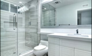 Glass shower enclosure