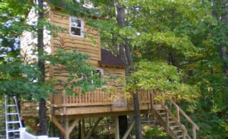 Wood treehouse
