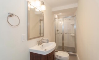 Small all-white bathroom
