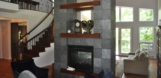 Fireplace in Open Space