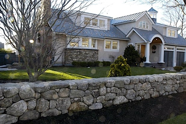 Home exterior with wall