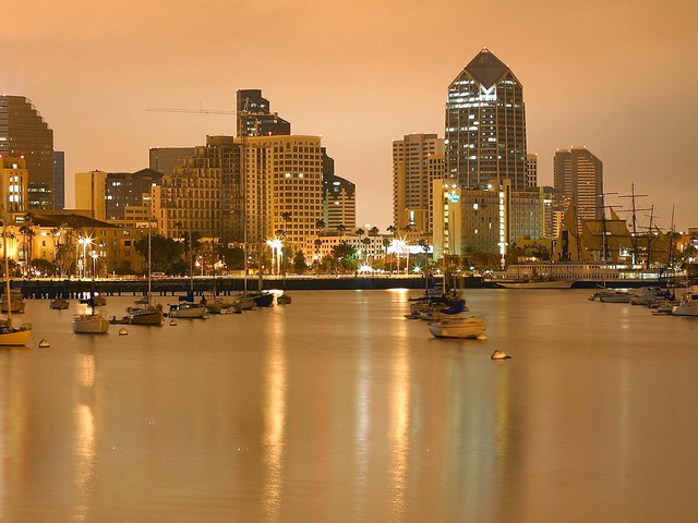 San Diego at night