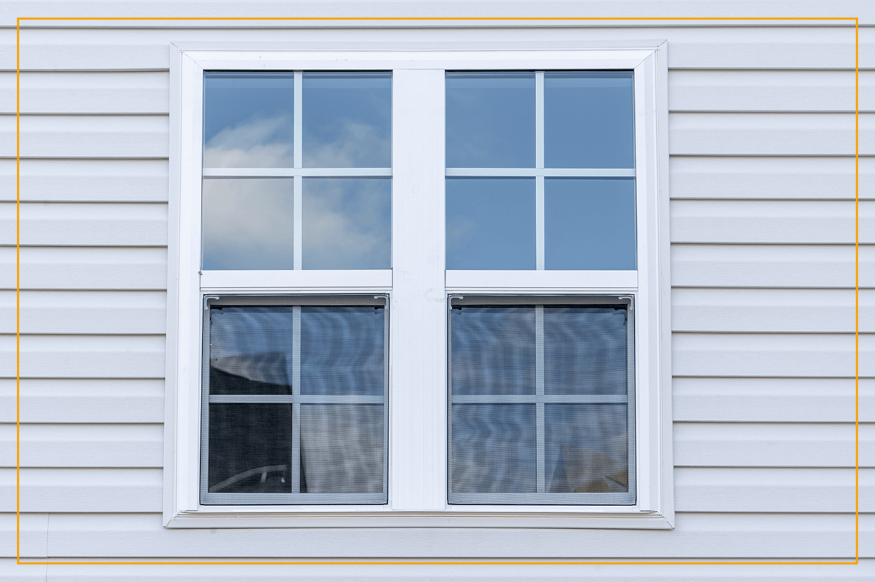 storm window on house