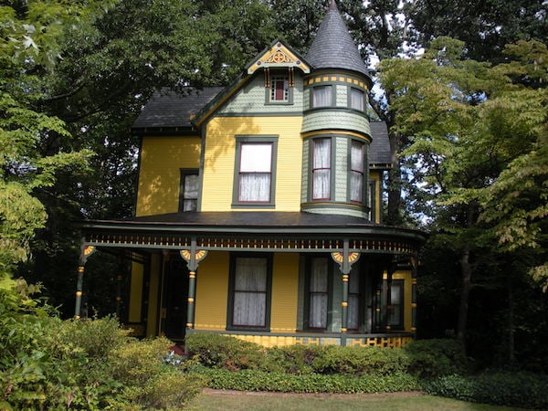 Yellow Victorian home