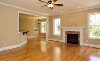 Drywall with yellow paint