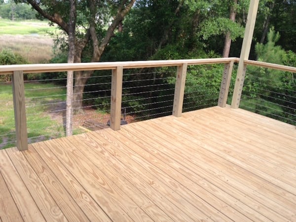 Horizontal Metal Railing for Deck - Great Lakes Metal Fabrication