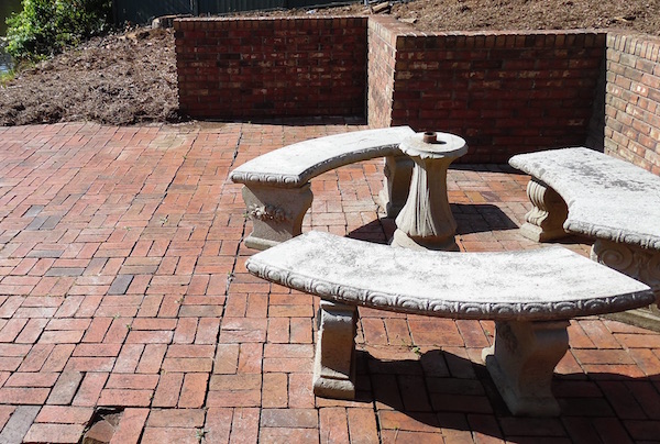 Outdoor concrete furniture