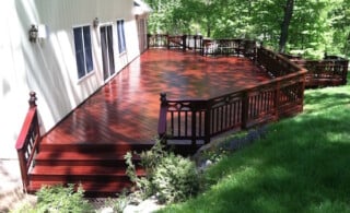 Stained deck