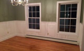 Raised panel wainscoting