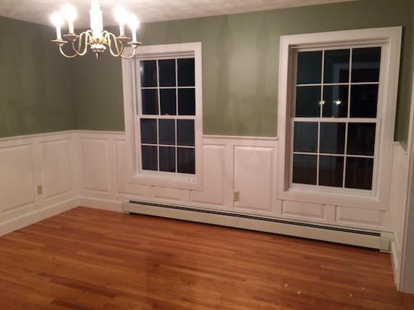 Raised panel wainscoting