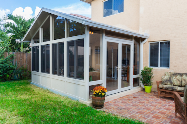 Sunroom with gable roof